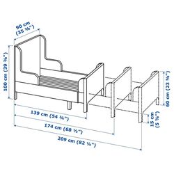 Pat extensibil Ikea Busunge 80x200 (Roz Deschis) Thumb