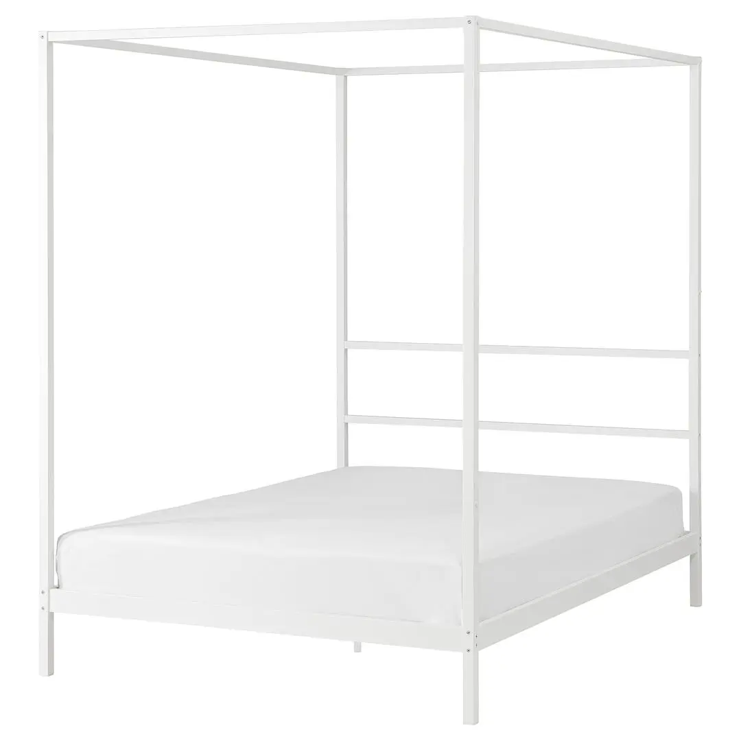 Pat cu baldachin Ikea Vitarna 140x200 (Alb)
