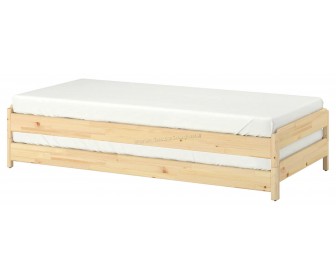 Штабелируемая кровать Ikea Utaker 2 матраса 80x200 (Сосна/Аготнес/Жесткая)