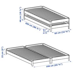 Штабелируемая кровать Ikea Utaker 2 матраса 80x200 (Сосна/Ваннарейд/Экстра Жесткая) Thumb