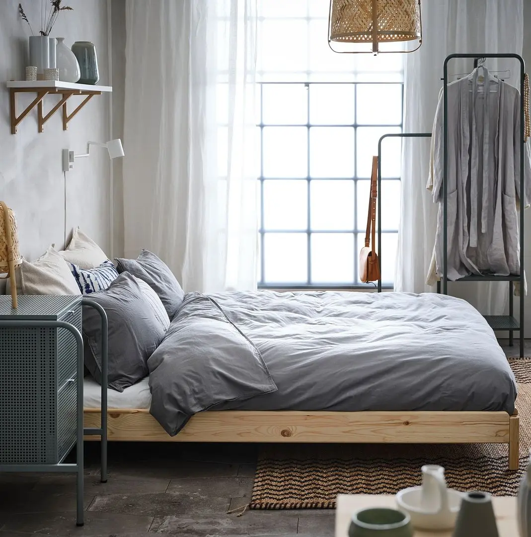 Pat stivuibil Ikea Utaker Afjall 2 saltele 80x200 (Pin/Ferma)