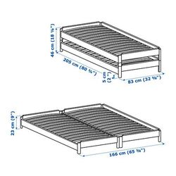 Pat stivuibil Ikea Utaker Afjall 2 saltele 80x200 (Pin/Ferma) Thumb