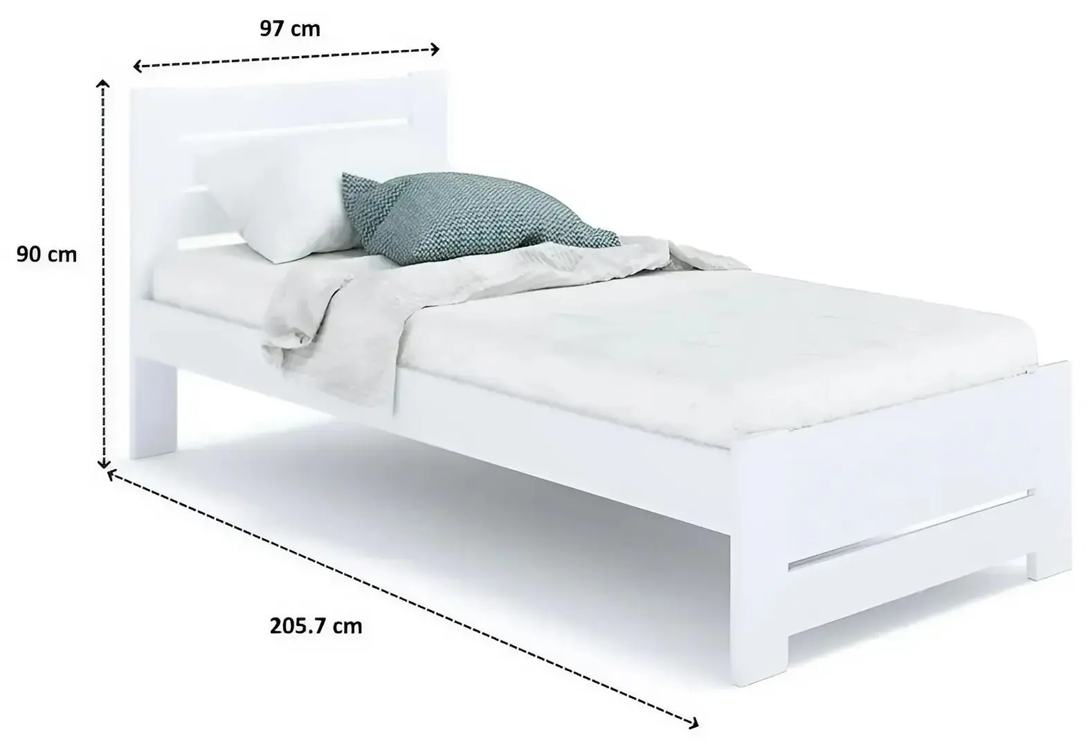 Pat Klen Karoline 90x200 (White) - 2