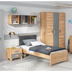 Кровать Klen Rainbow 90x200 (Natural/Dark Grey) Thumb