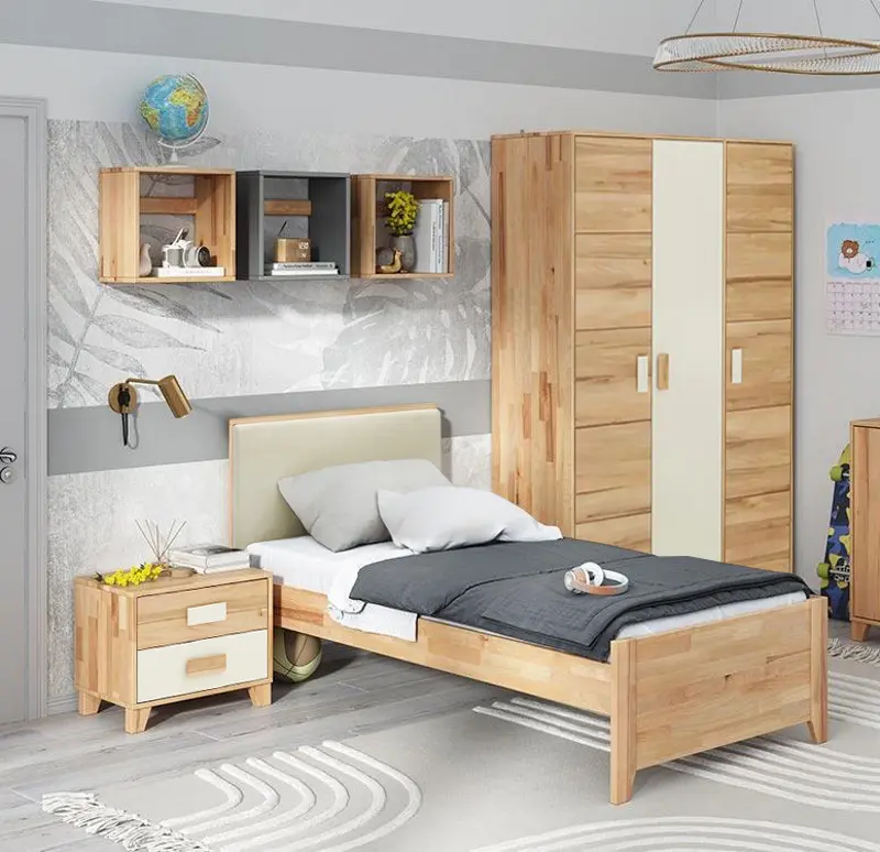 Кровать Klen Rainbow 90x200 (Natural/Ivory) - 2