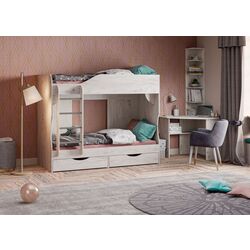 Двухъярусная кровать КМК 0741.23 Атланта 3 80x200 (Бетон Пайн Светлый) Thumb