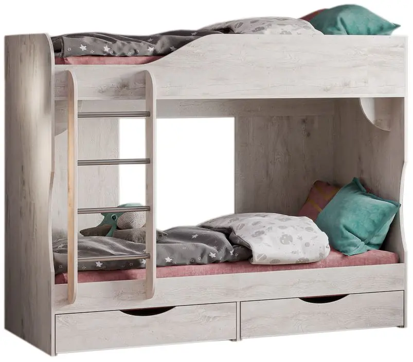 Двухъярусная кровать КМК 0741.23 Атланта 3 80x200 (Бетон Пайн Светлый)