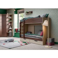 Двухъярусная кровать КМК 0741.23 Атланта 3 80x200 (Ясень Шимо Светлый/Ясень Шимо Темный) Thumb