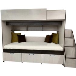 Кровать двухъярусная КМК 0527 Бамбино 3-1 90x195 (Дуб Атланта/Дуб Кентенбери)