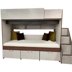 Кровать двухъярусная КМК 0527 Бамбино 3-1 90x195 (Дуб Атланта/Орех)