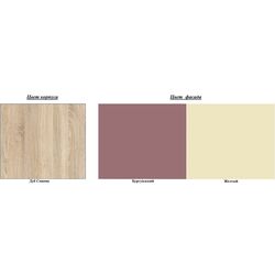 Кровать двухъярусная КМК 0527 Бамбино 3-1 90x195 (Дуб Сонома/Бургундский/Желтый) Thumb