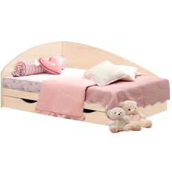 Кровать КМК 0302 Венеция 800 80x195 с ящиками (Дуб Молочный)