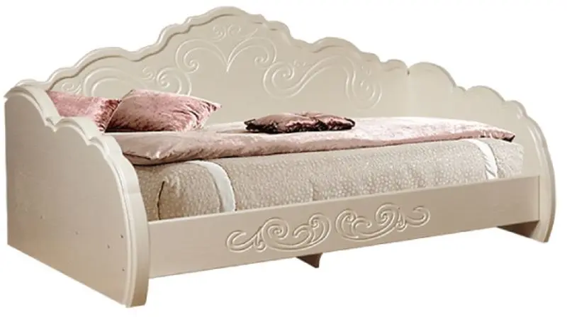 Кровать КМК 0380.9 Жемчужина 900 (Венге Светлый/Ясень Жемчужный)