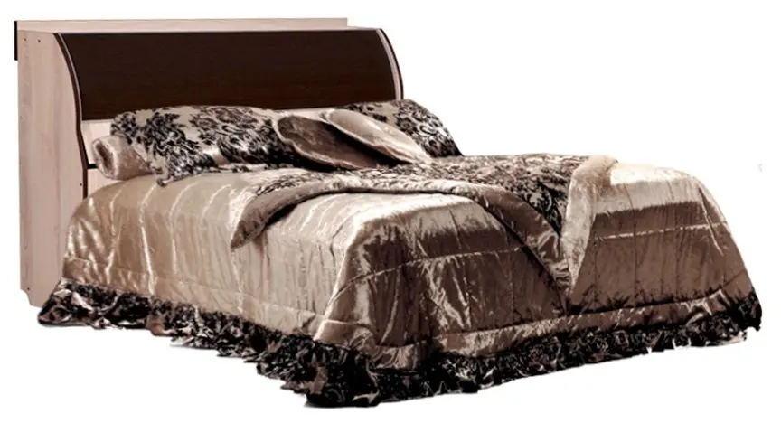 Кровать КМК 0401 Магия 120х200 (Дуб Шамони Светлый/Орех Шоколадный)