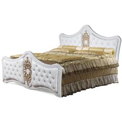 Pat КМК 0646 Iskushenie 1 160x200 (White Enamel/Gold)