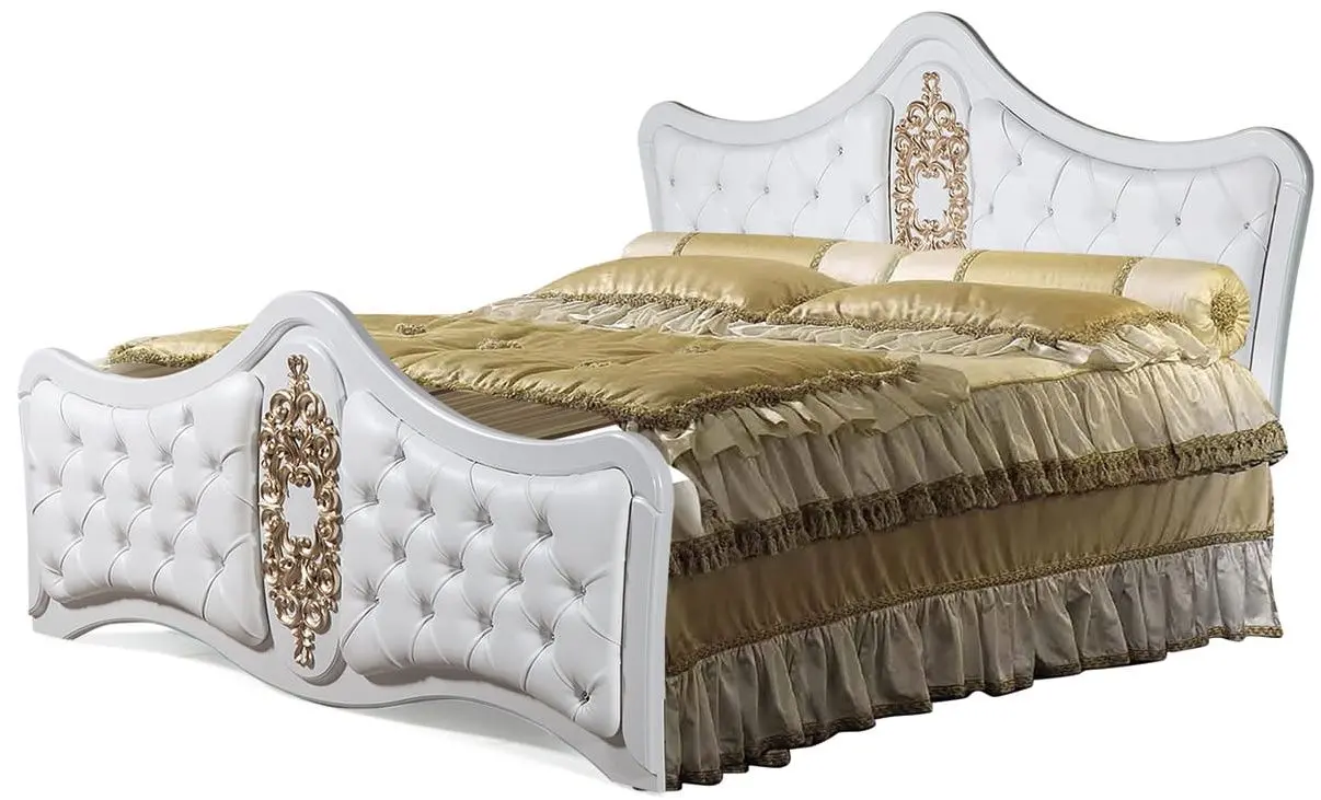 Pat КМК 0646 Iskushenie 1 160x200 (White Enamel/Gold)