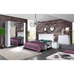 Кровать КМК 0674.2 Кензо 1 1600 (Белый/Белый Глянец) Thumb