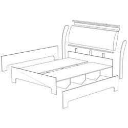 Pat КМК 0685.1 1600-01 Vegas White 160x200 (Sonoma Oak/White) Thumb