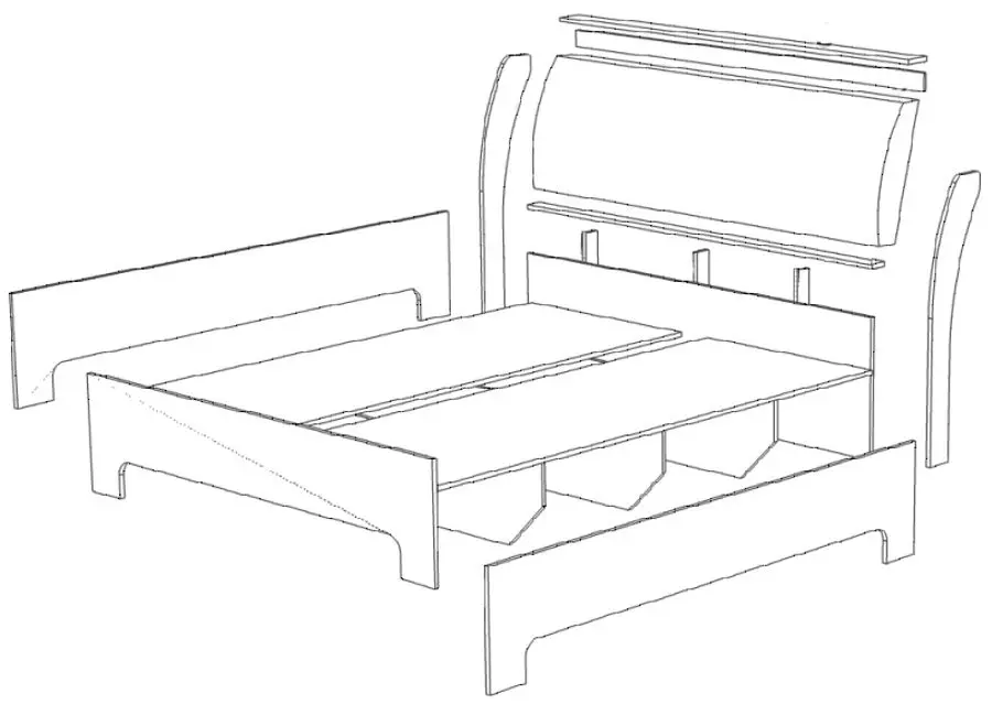 Pat КМК 0685.1 1600-01 Vegas White 160x200 (Sonoma Oak/White) - 2