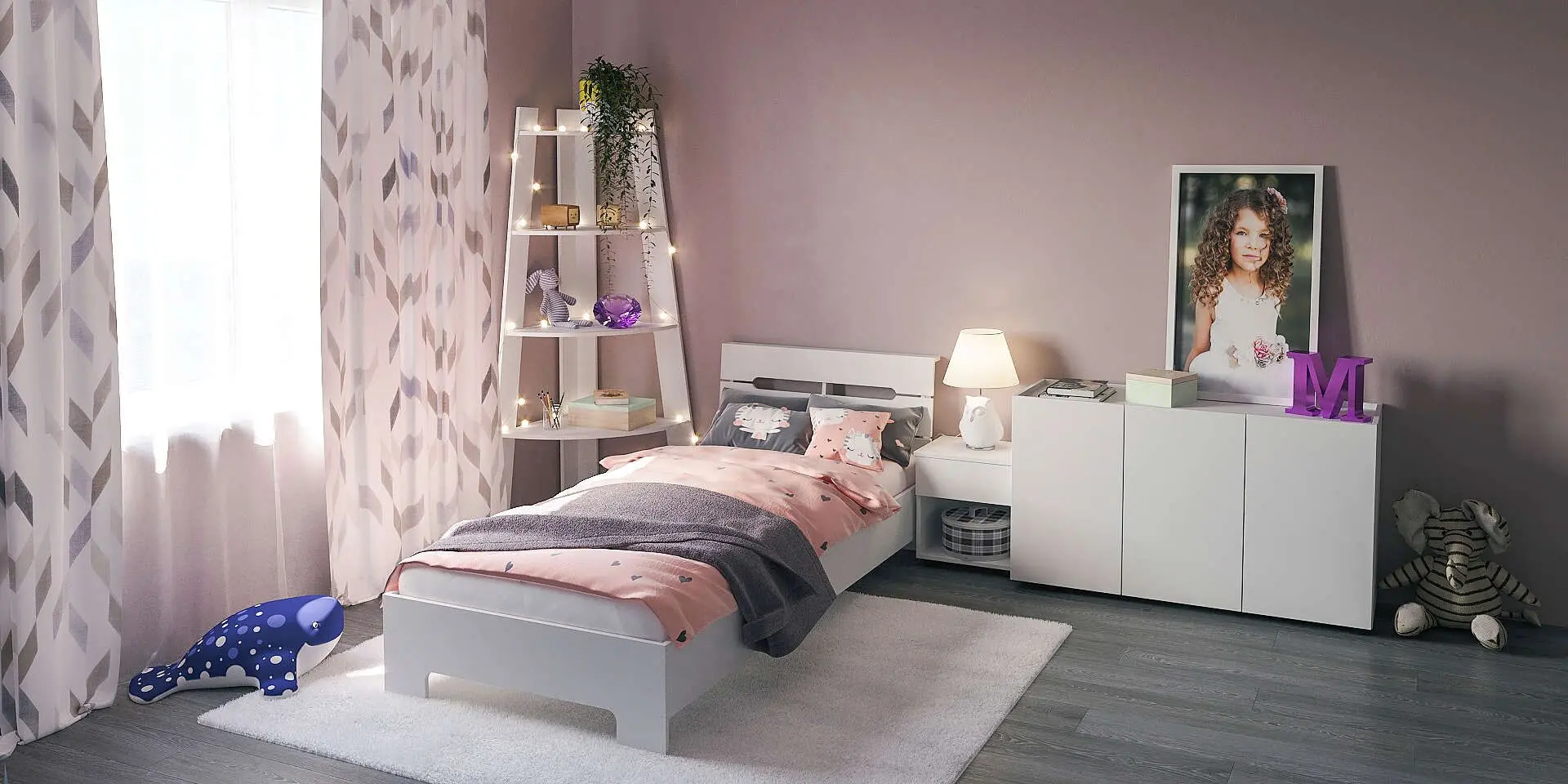 Кровать Компанит Стиль 90 (Нимфея Альба) - 4