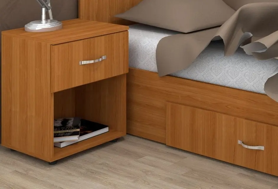 Кровать + прикроватная тумба Marcel Prod SPC16NOCIR 160x200 (Cherry)