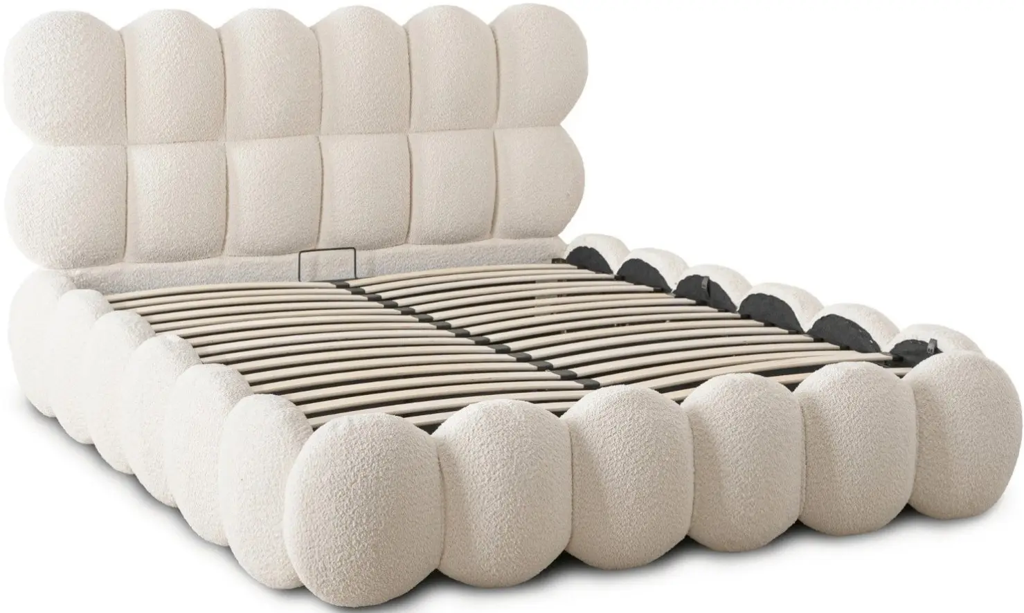 Pat Mebel Elite Ankara 160x200 Boucle cu mecanism de ridicare (Cream) - 2