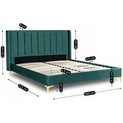 Pat Mebel Elite Aria 160x200 (Dark Green/Gold) Thumb