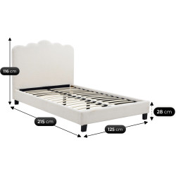 Кровать Mebel Elite Crater 120x200 Boucle (Cream) Thumb