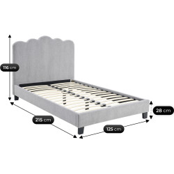 Кровать Mebel Elite Crater 120x200 (Grey) Thumb