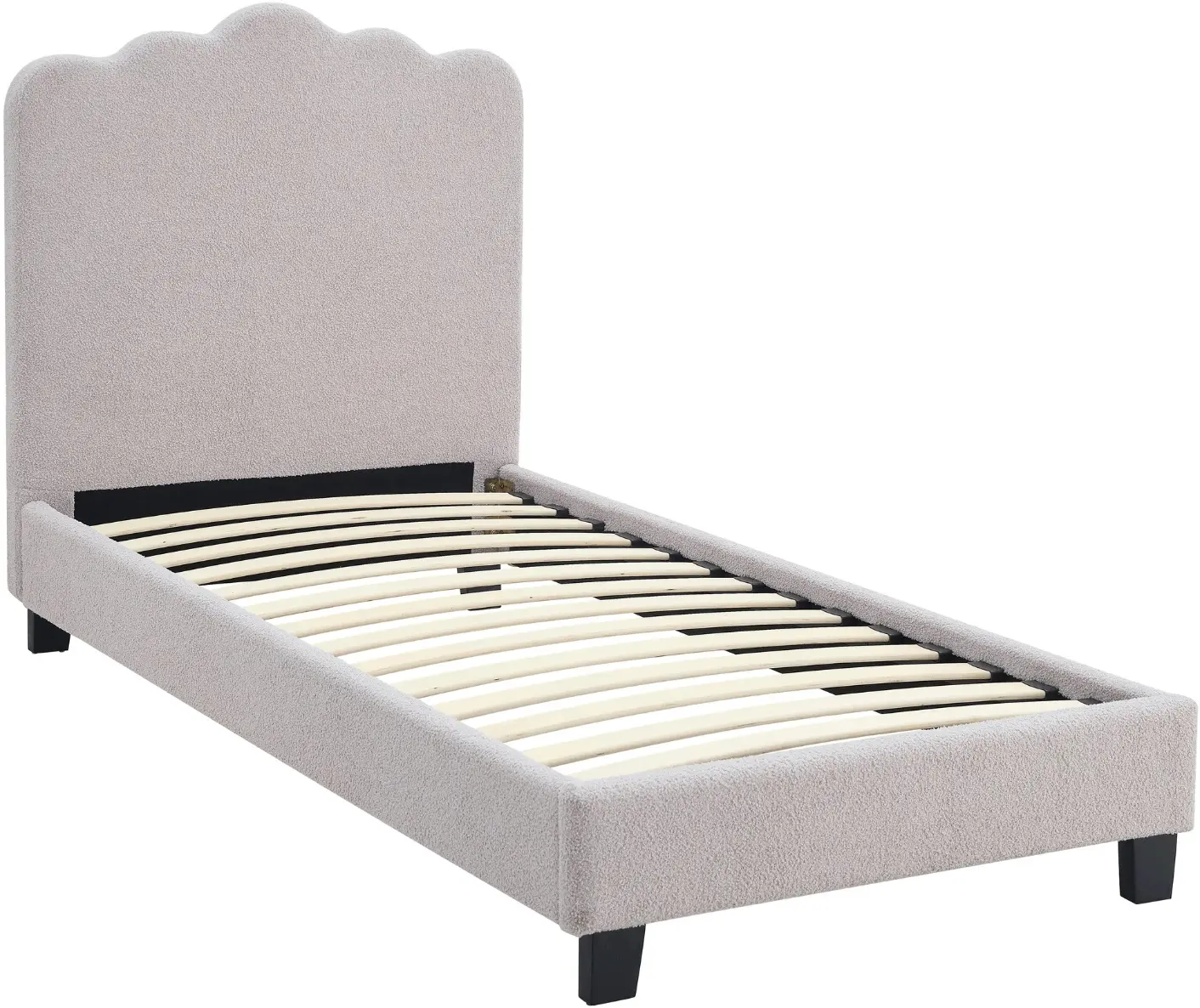 Кровать Mebel Elite Crater 90x200 Boucle (Grey) - 2