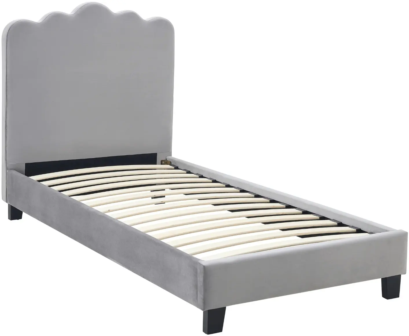 Кровать Mebel Elite Crater 90x200 Velour (Grey) - 2