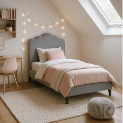 Кровать Mebel Elite Crater 90x200 Velour (Grey)