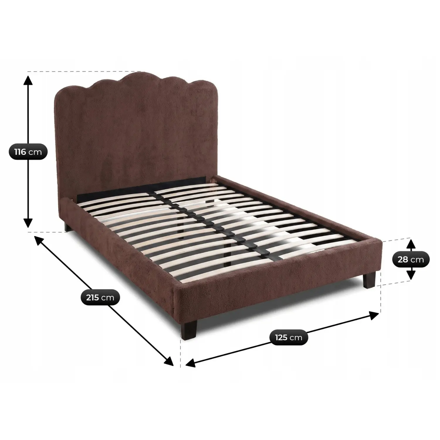 Pat Mebel Elite Crater Boucle 120x200 (Brown) - 5