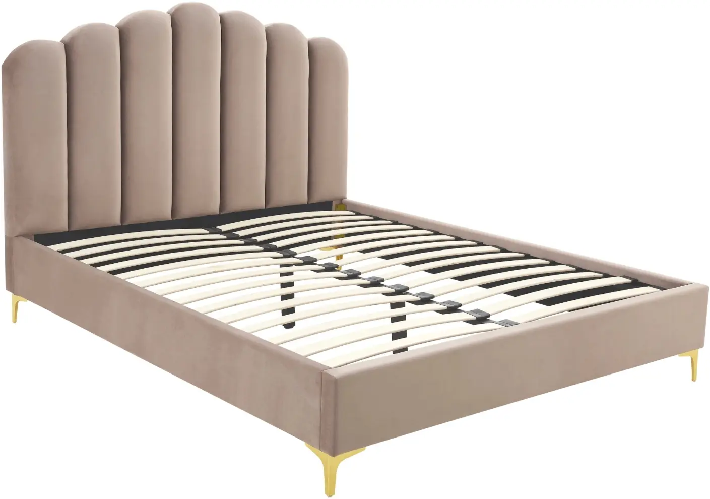 Кровать Mebel Elite Gemini 160x200 Velour (Beige) - 2
