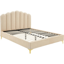 Кровать Mebel Elite Gemini 160x200 Velour (Cream) Thumb