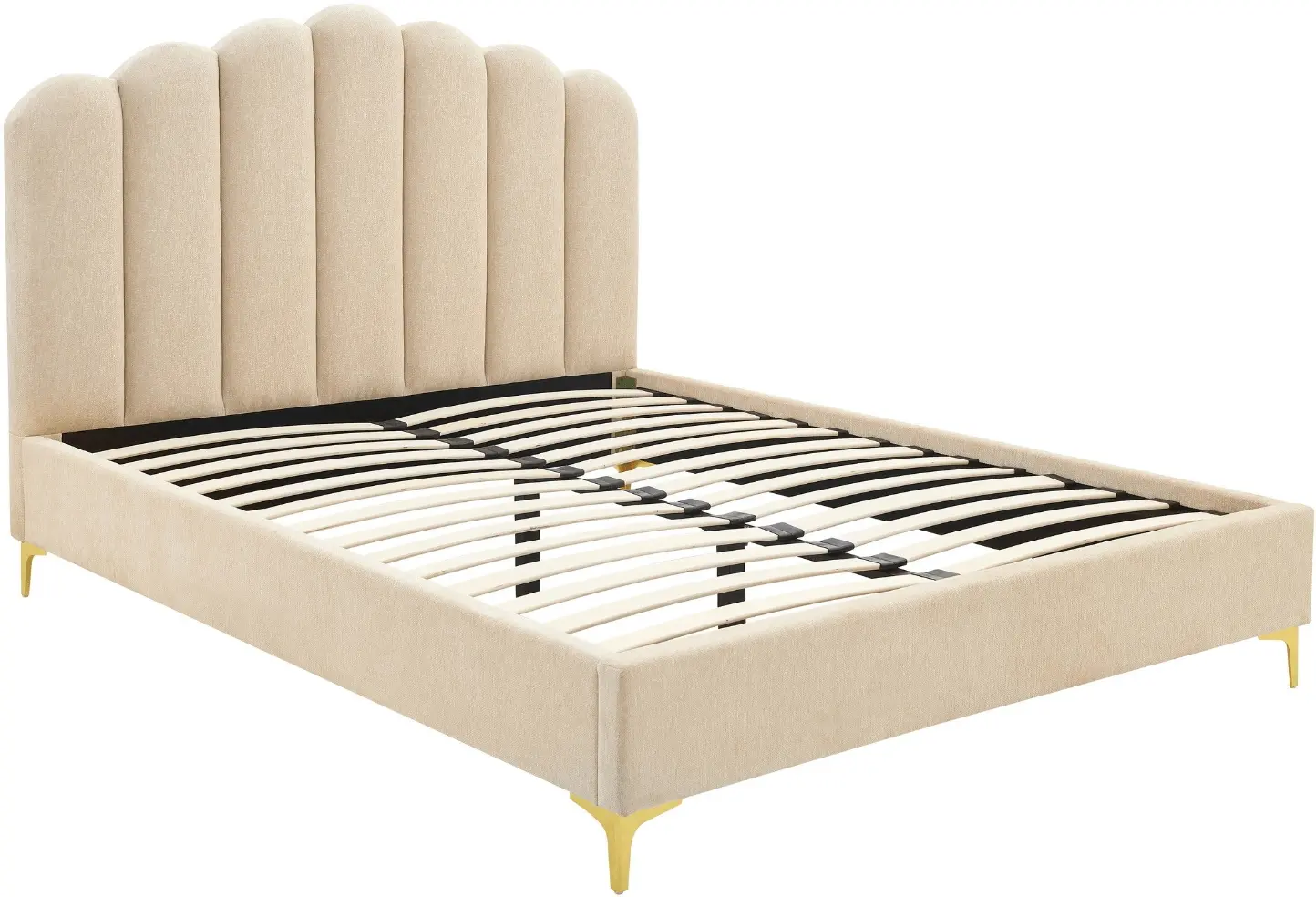 Кровать Mebel Elite Gemini 160x200 Velour (Cream) - 2