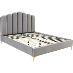 Кровать Mebel Elite Gemini 160x200 Velour (Grey) Thumb