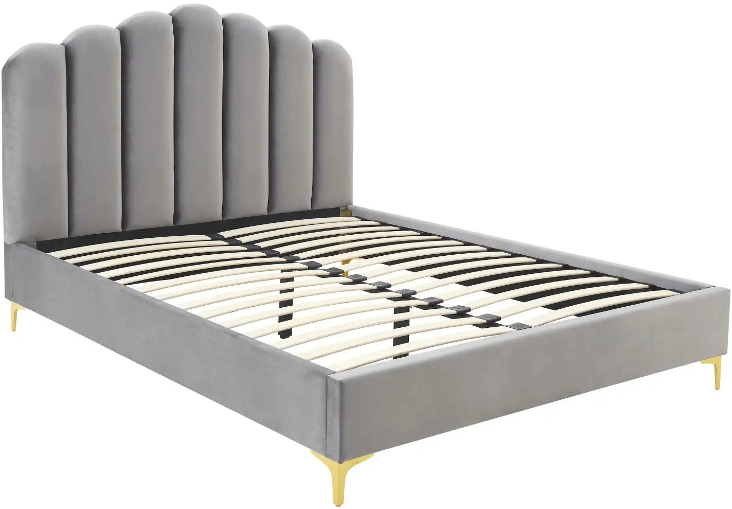 Кровать Mebel Elite Gemini 160x200 Velour (Grey) - 2