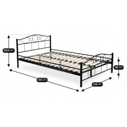 Pat Mebel Elite Griffin 140x200 (Black) Thumb