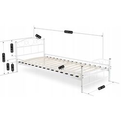 Кровать Mebel Elite Griffin 90x200 (White) Thumb