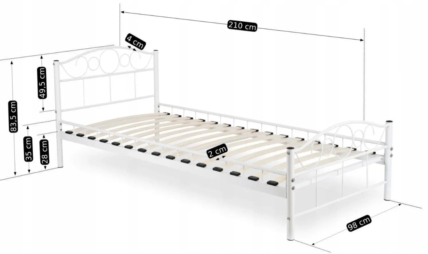 Кровать Mebel Elite Griffin 90x200 (White)