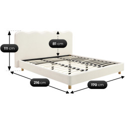 Кровать Mebel Elite Izmir 160x200 Boucle (Cream) Thumb