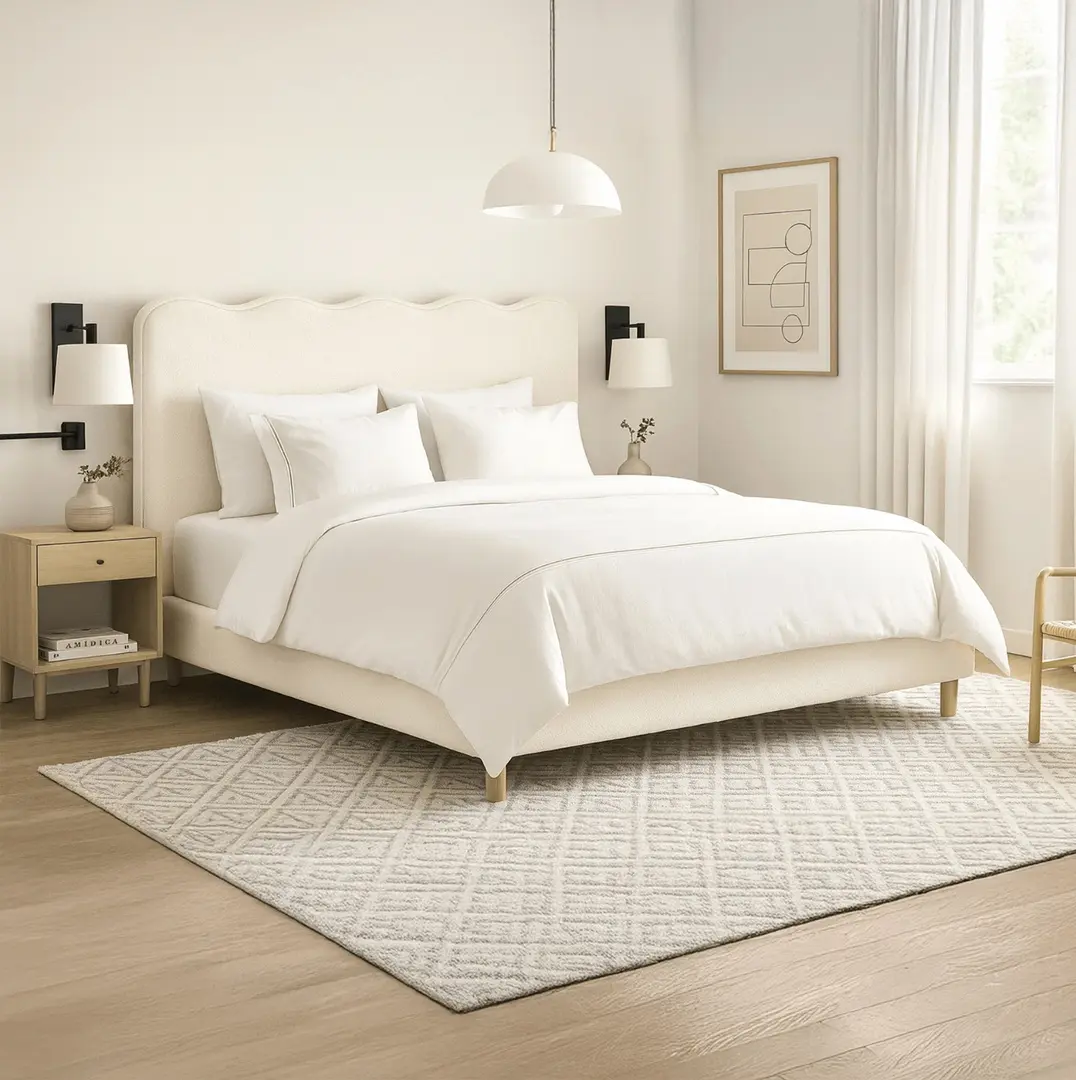 Кровать Mebel Elite Izmir 160x200 Boucle (Cream)