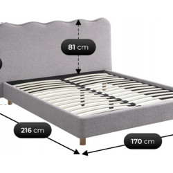 Кровать Mebel Elite Izmir 160x200 Boucle (Grey) Thumb