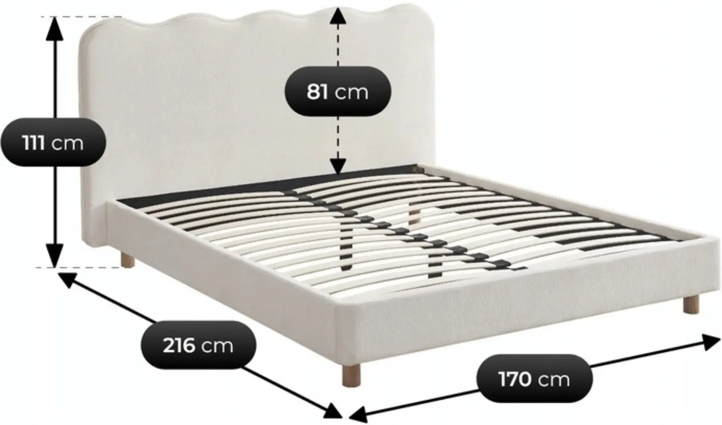 Кровать Mebel Elite Izmir 160x200 (Cream) - 5