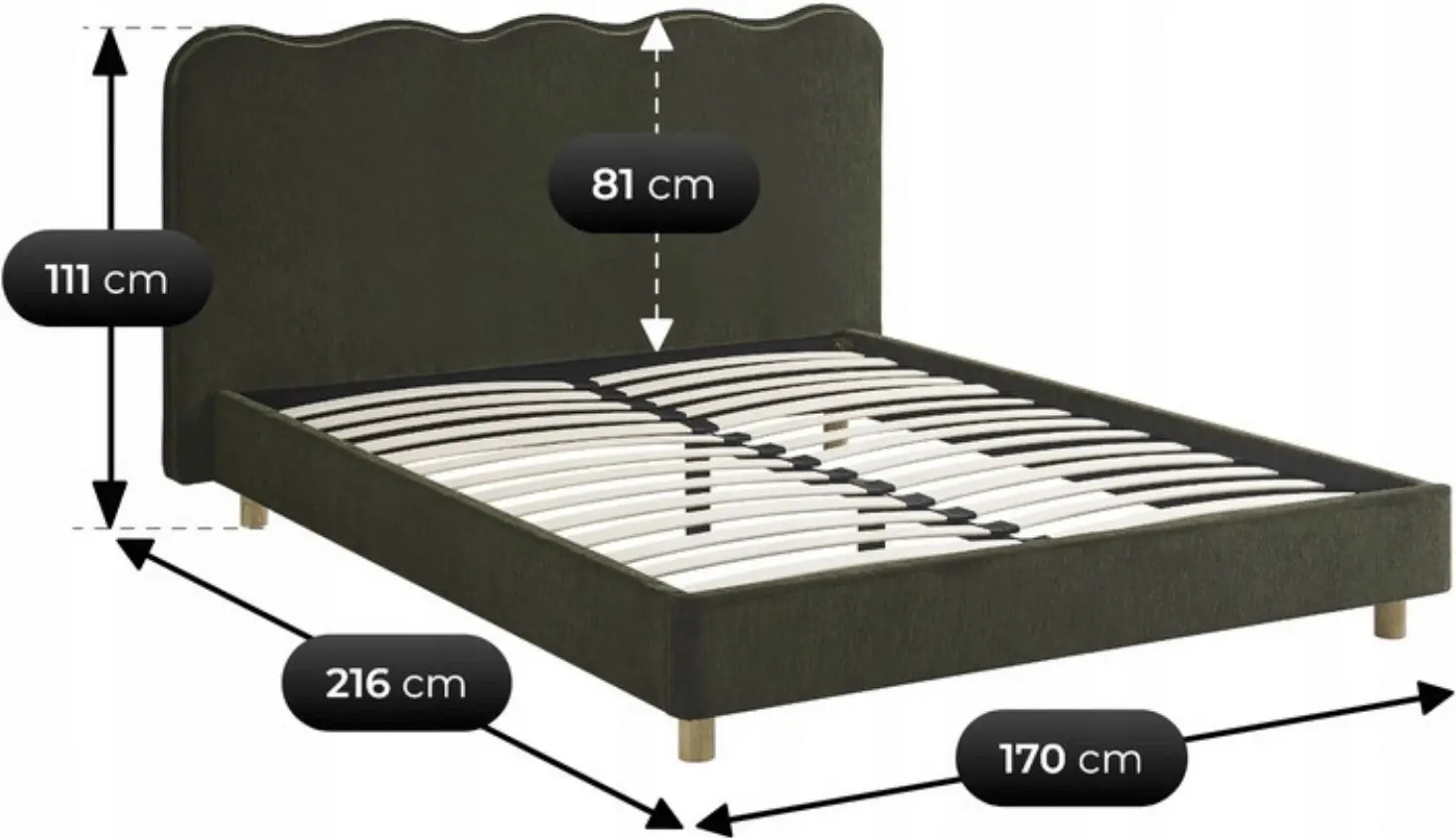 Кровать Mebel Elite Izmir 160x200 (Green) - 5