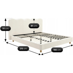Кровать Mebel Elite Izmir 180x200 Boucle (Cream) Thumb