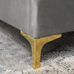 Pat Mebel Elite Lionel 140x200 (Grey/Golden Chrome) Thumb