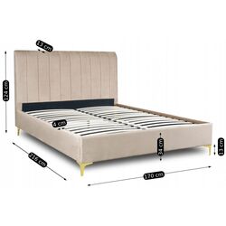Pat Mebel Elite Marcelo 160x200 (Beige/Gold) Thumb