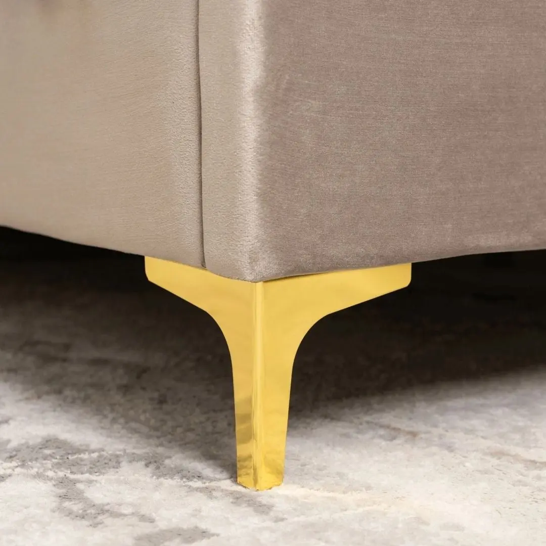 Pat Mebel Elite Marcelo 160x200 (Beige/Gold) - 9